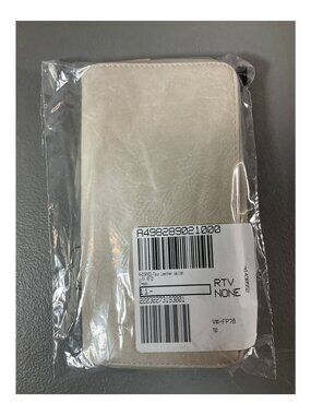 Adorned RFID Wallet - Unisex Faux Leather Cream Color with RFID Protection
